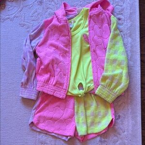 Vibrant Pink and Yellow Kids Outfit